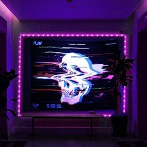 NWT Neon Skull Uv Reactive‎ Tapestry 40 x 50”